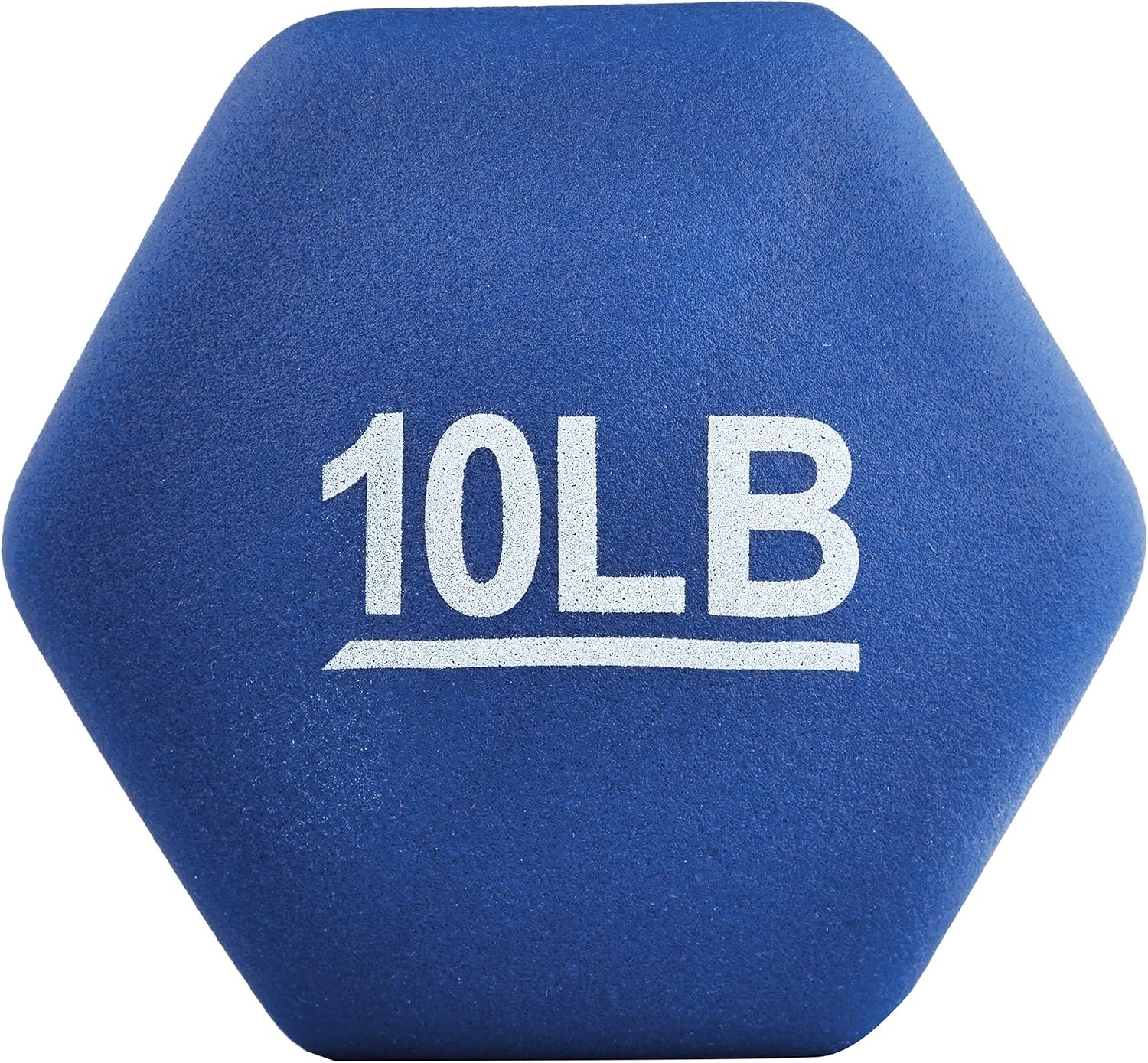 Amazon Basics Neoprene Dumbbell Hand Weights for Exercise 10 pound, Navy Blue
