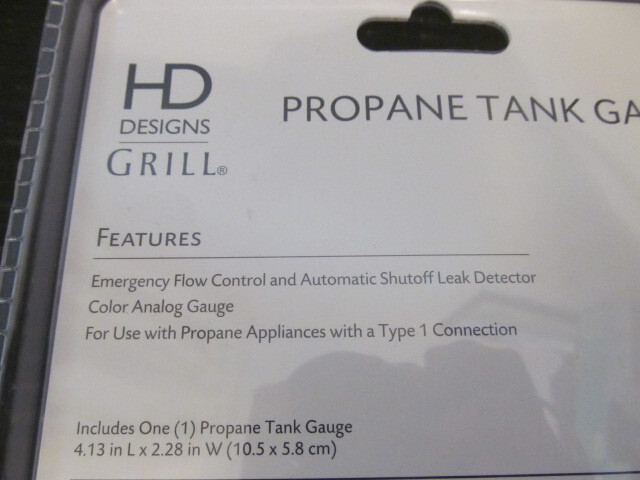 HD Designs Grill Propane Tank Gauge with Automatic Shutoff Leak Detector