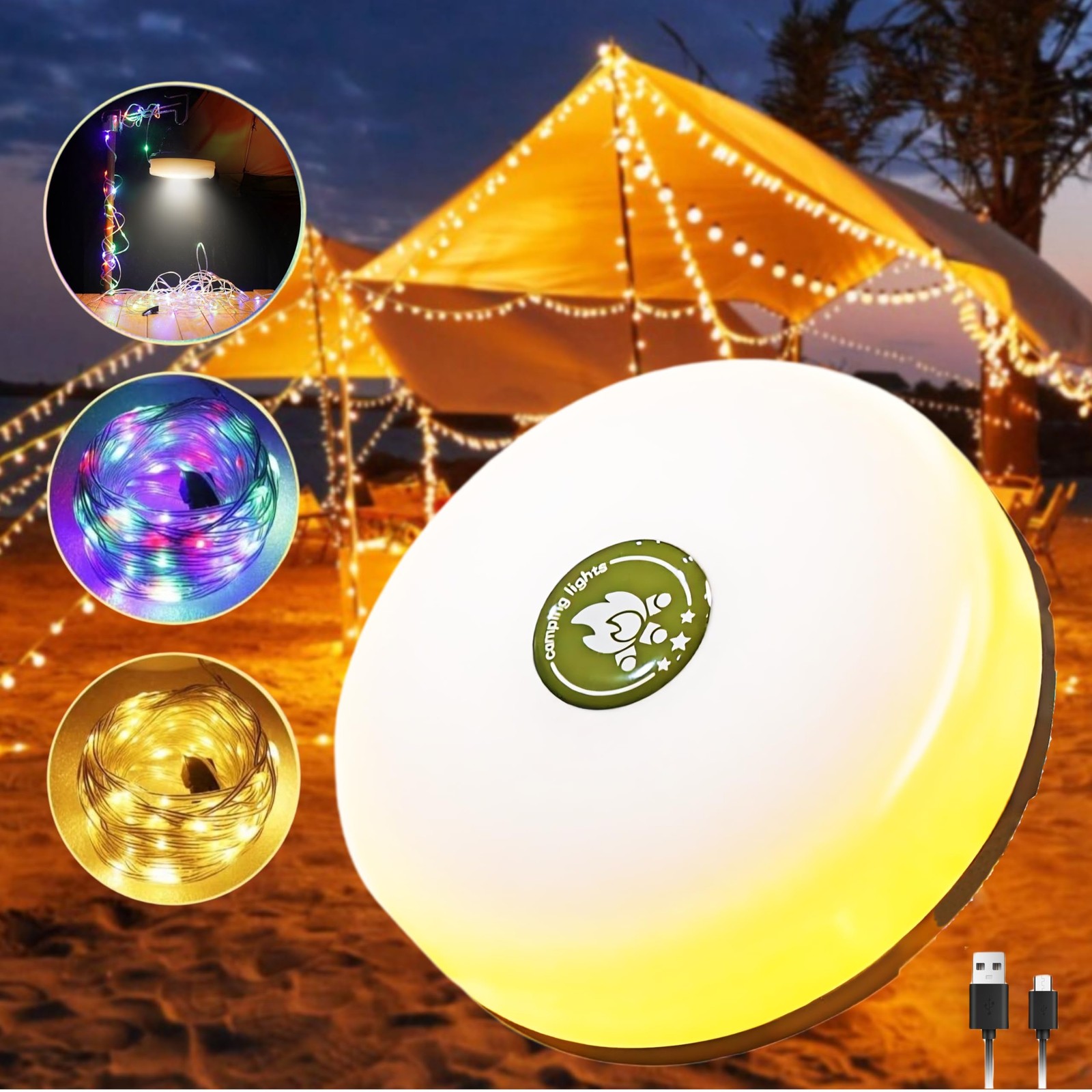 New Lights String Camp Lantern Better Retractable Waterproof Glowmate 4 in 1 for