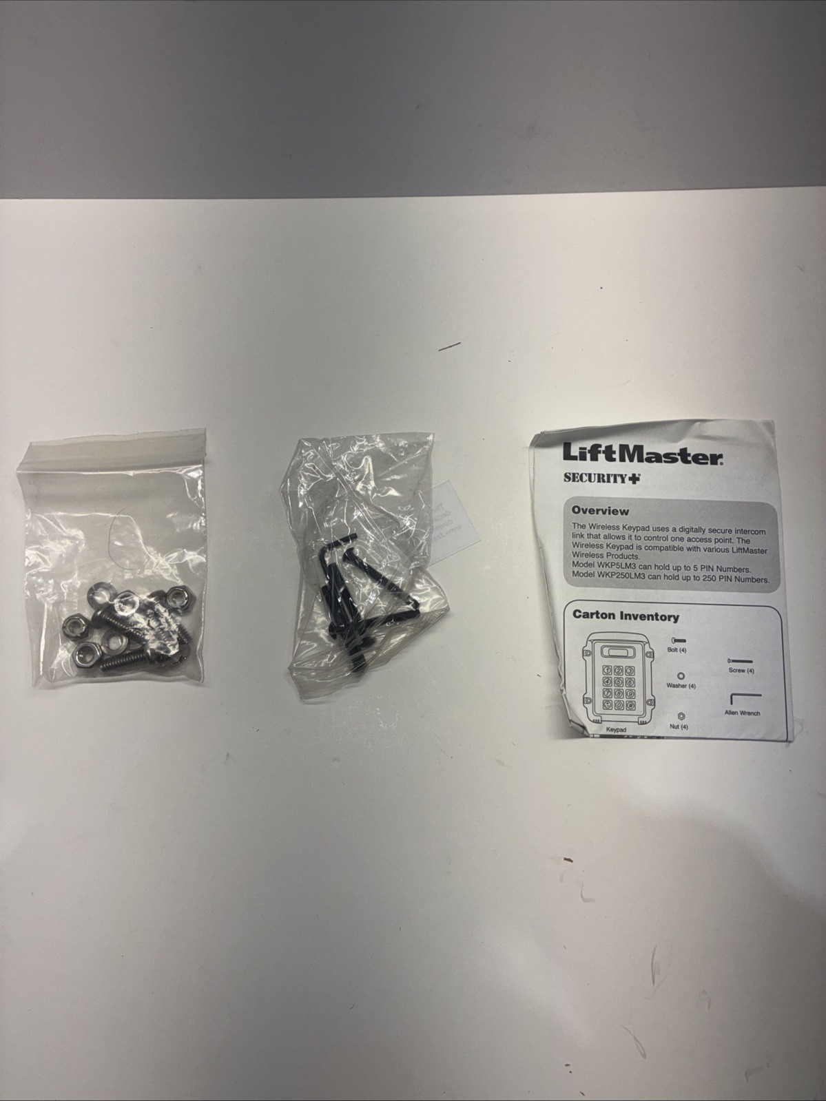 LiftMaster Wireless Keypad WKP250 LM 250 Code Capacity Open Box