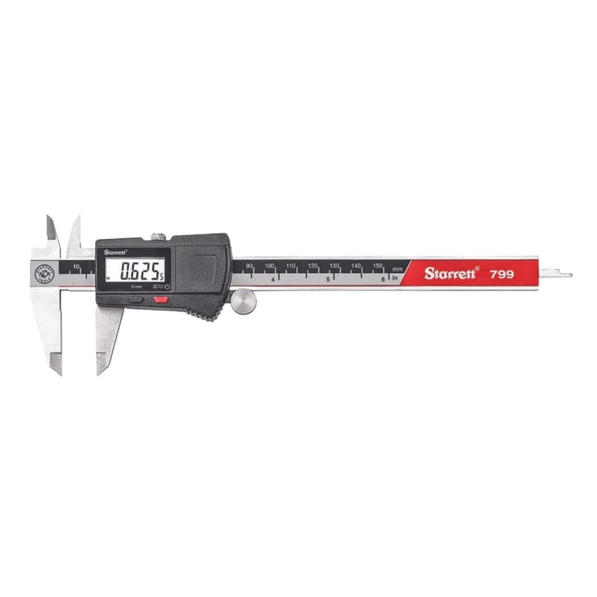 Starrett Stainless Steel Electronic Slide Caliper - 0-6" Range, .0005" Resolutio