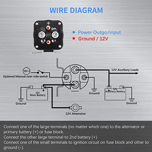 200 Amp Mobile Audio Continuous Relay and Battery Isolator High Current Relay