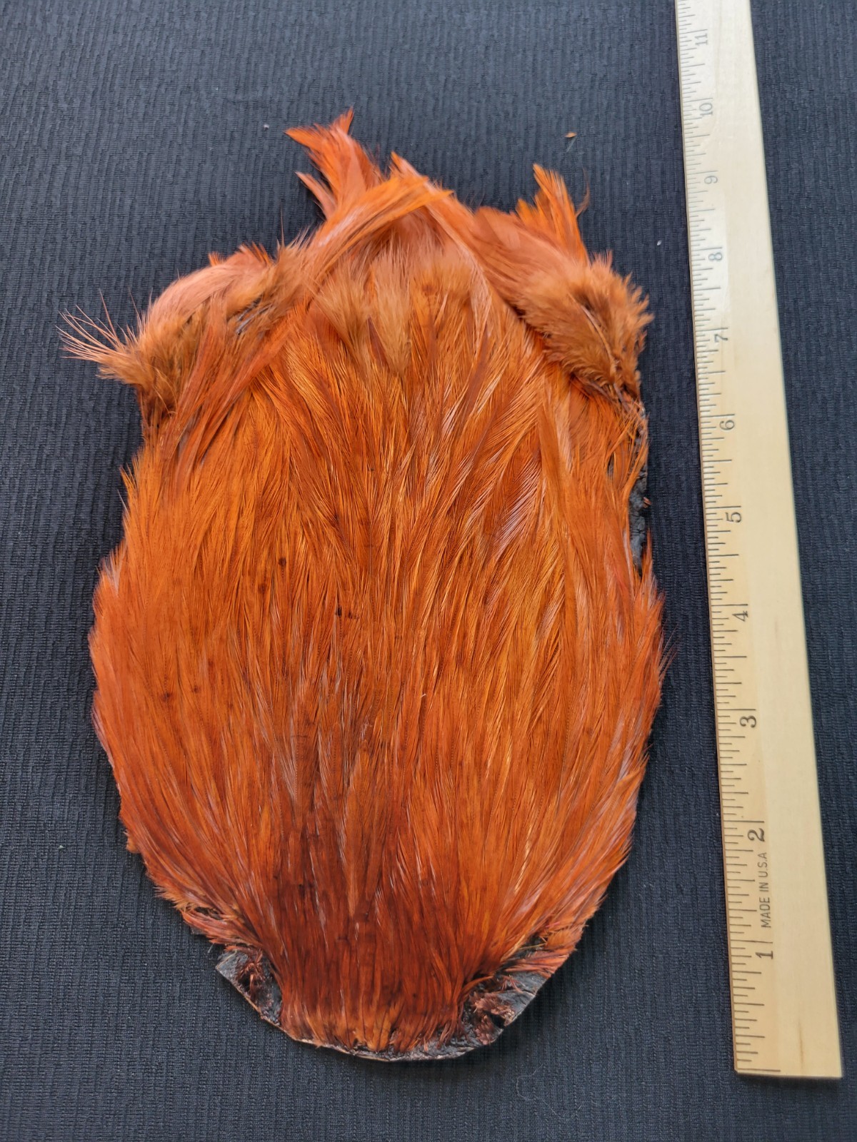 Lot 497, Dyed BROWN India Rooster Streamer Neck Cape Feathers Tying