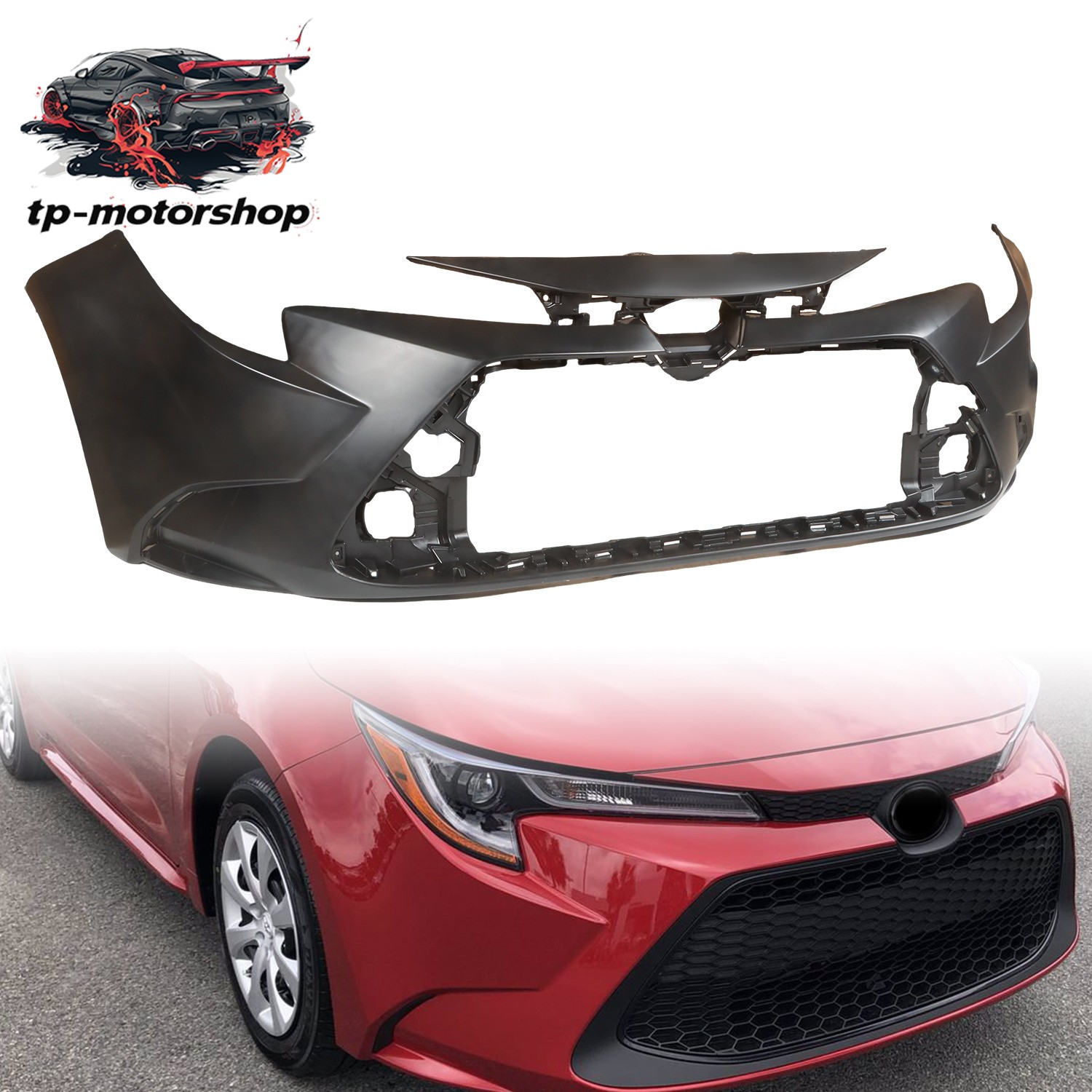 For Toyota Corolla L,LE,XLE 2020 2021 2022 Front Bumper Cover Primed
