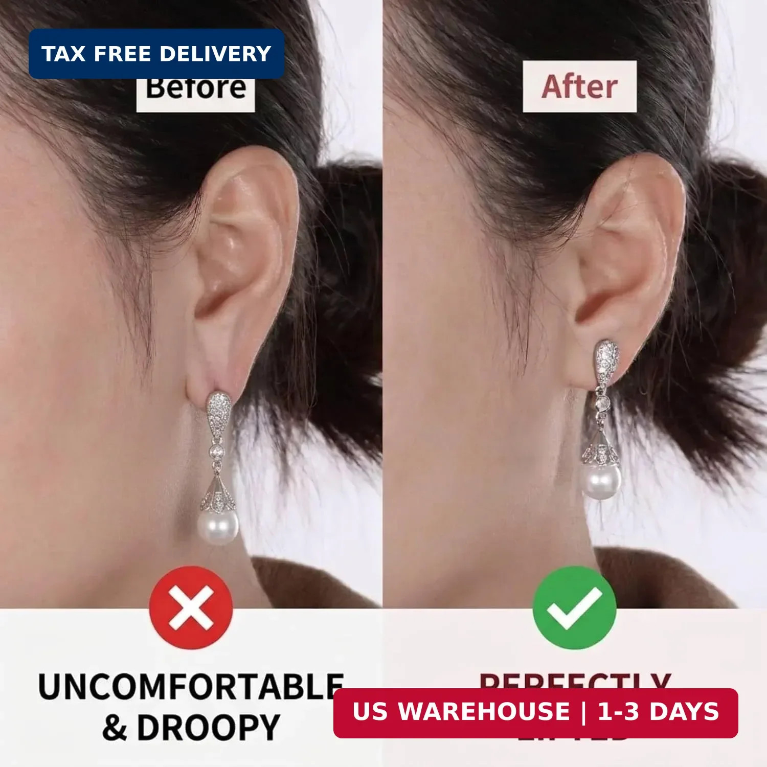 Earring Backs for Droopy Ears, JIACHARMED Locking Bullet Earring Backs Replaceme
