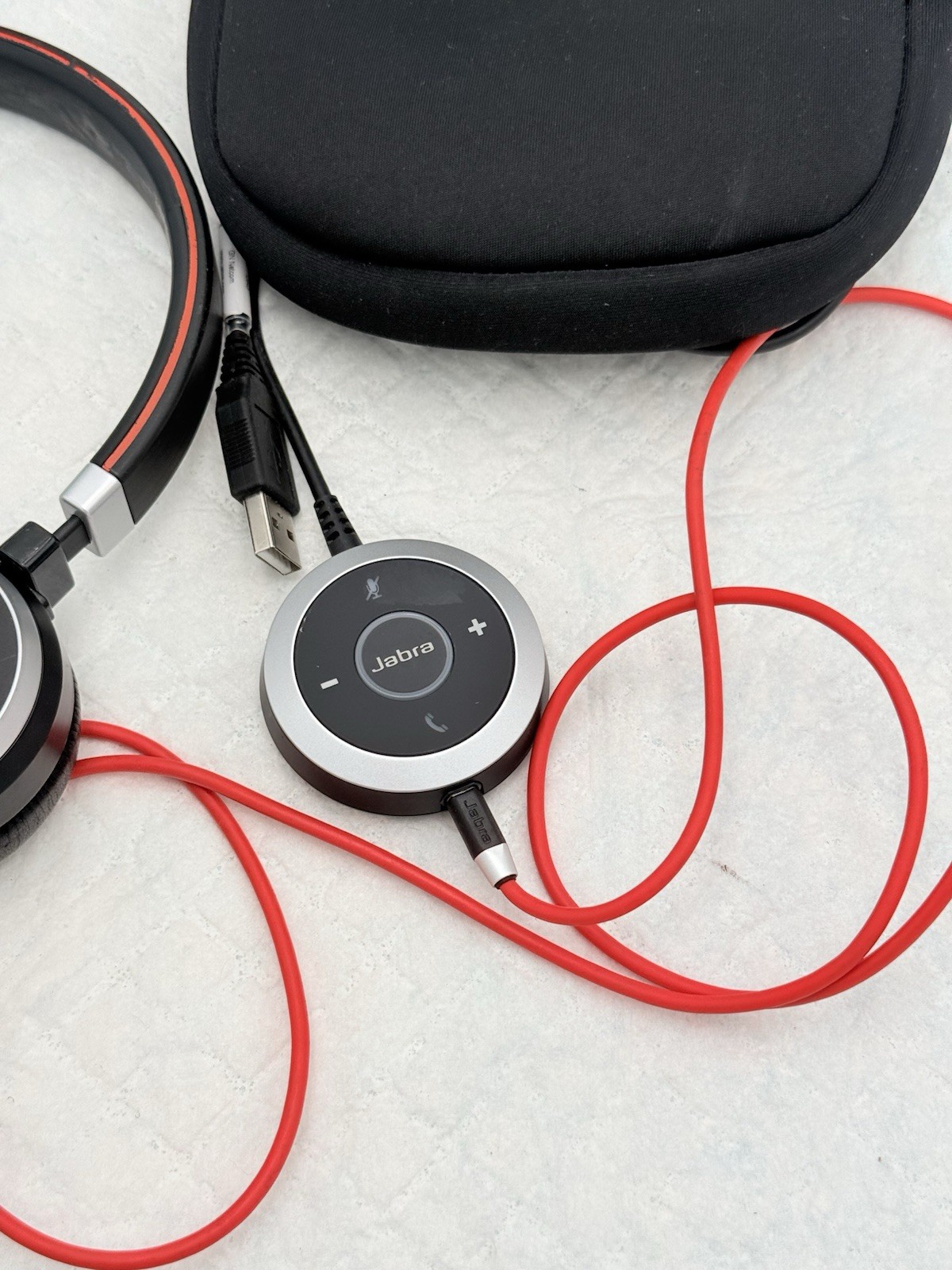 Jabra Evolve 40 UC Mono Headset HSC017 w/ ENC010 USB-A Controller.