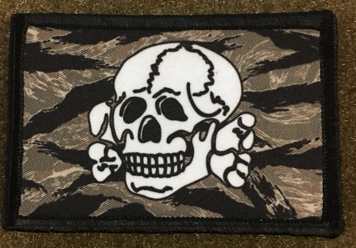 VIKING Wolf Leather Morale Patch Tactical Military Army Badge Hook Flag