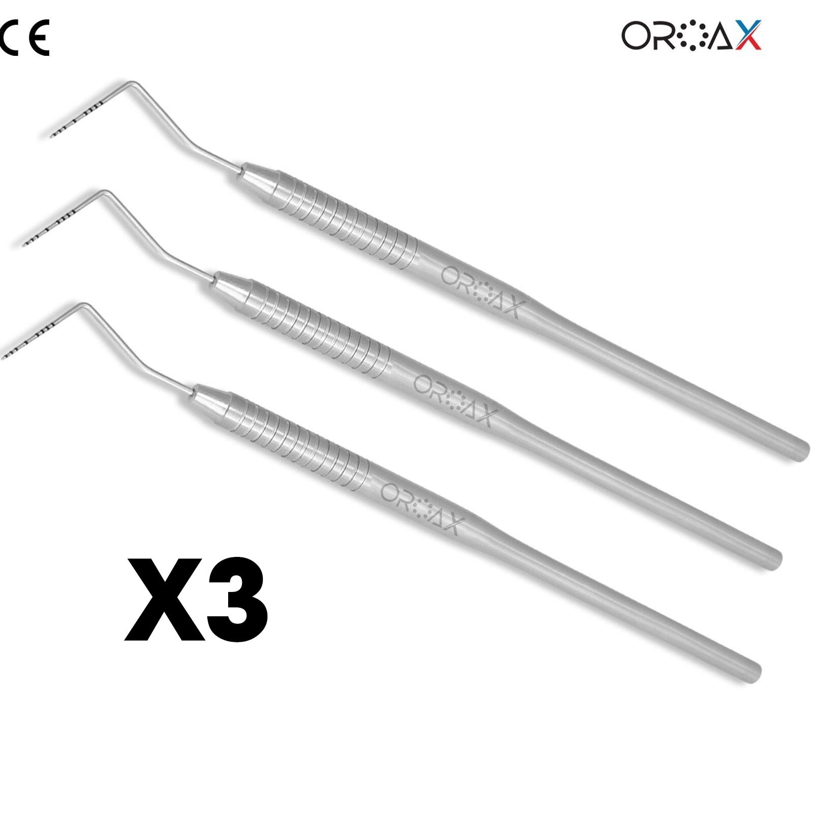 3 Pieces Perio Probe William Probes Color Coded Dental Periodontal Instruments