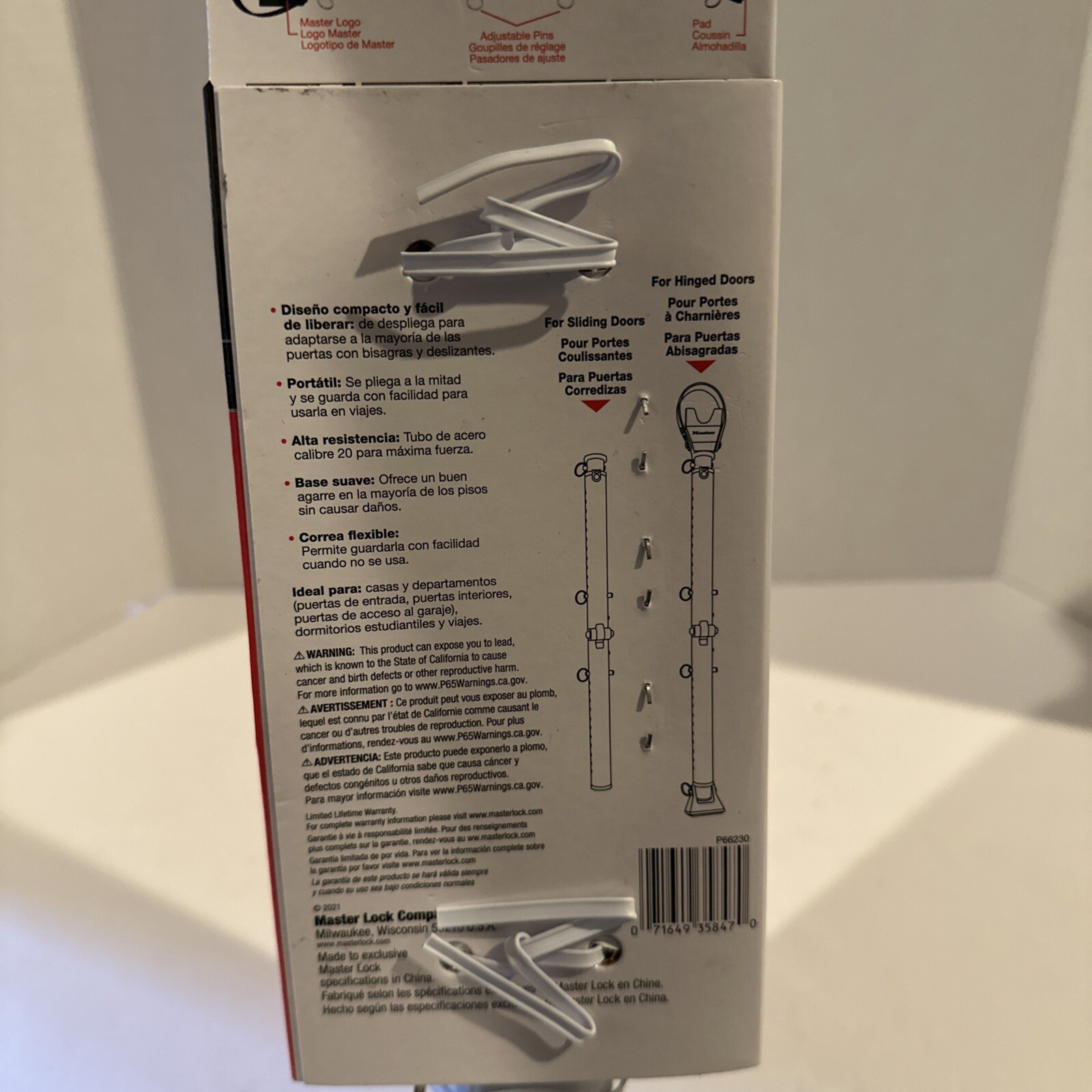 Master Lock Indoor Security Bar Steel 270D