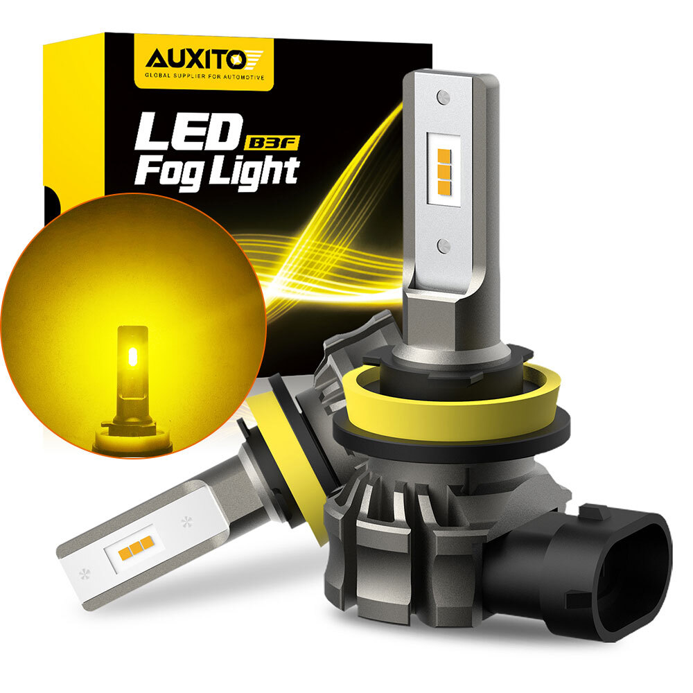 2x LED Fog Light Bulbs H11 High Power Lamps 3000K Amber Yellow Foglight Bulbs H8