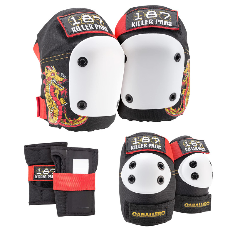 187 Killer Pads Six Pack Pad Set Protective Gear For Elbows Knees And Wrists -