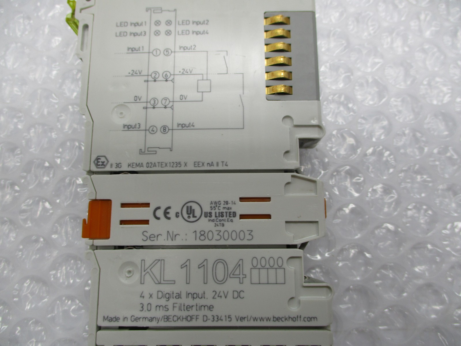 BECKHOFF KL1104 INPUT MODULE NSNP