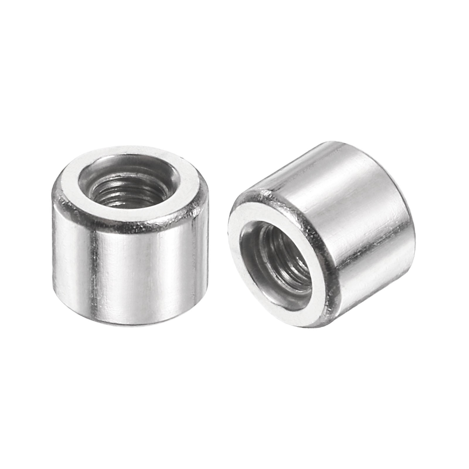 24Pcs Round Connector Nuts, M3x5x6mm Coupling Nut Sleeve Rod Bar Stud Nut