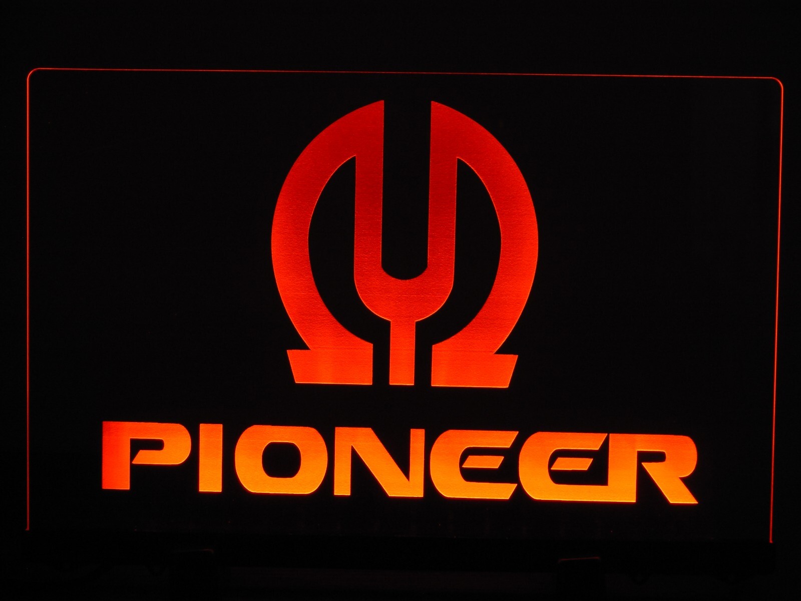 PIONEER LOGO ETCHED ACRYLIC LED SIGN