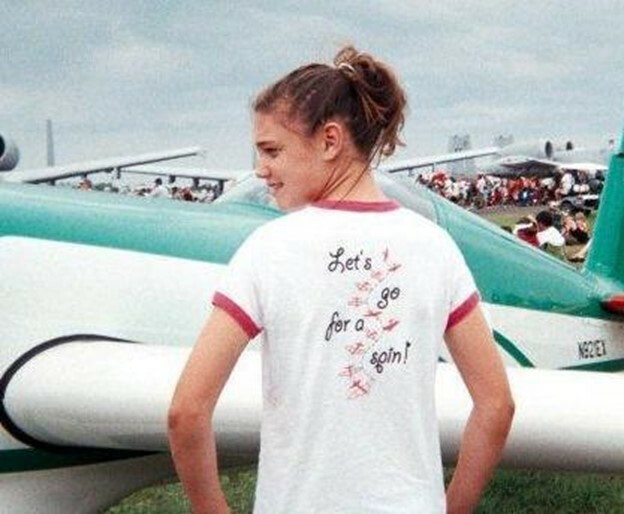 New Women’s S Ringer T-Shirt, “Let’s Go for a Spin”, white, 100% cotton