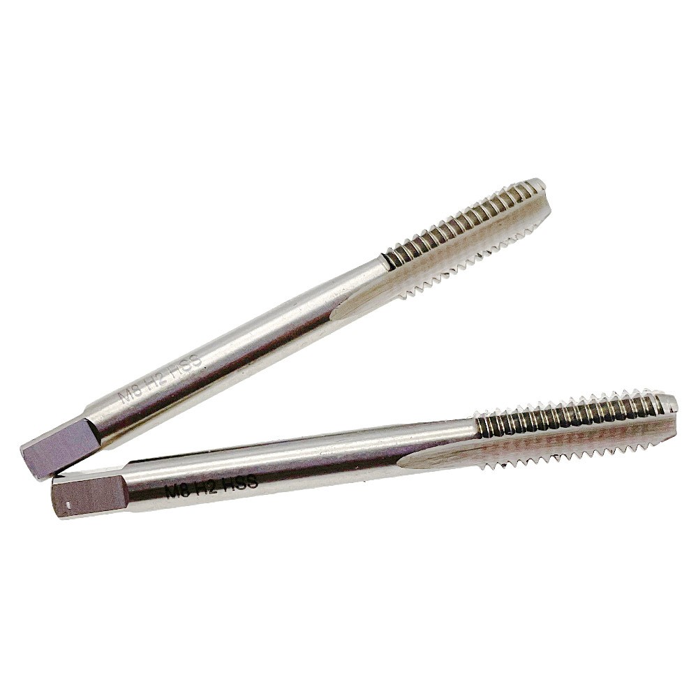 2Pc M8 x 1.25 Tap RH Right Hand M8 x 1.25mm HSS Metric Thread Tap Tool
