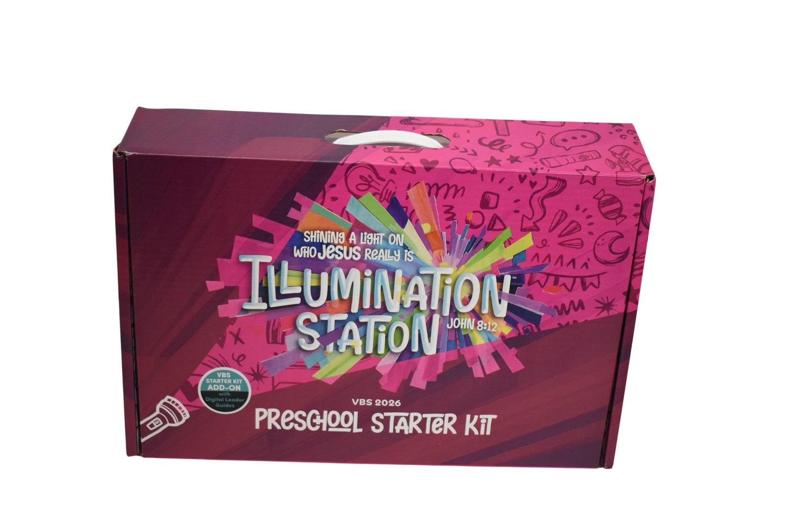 Lifeway VBS Illumination Station VBS 2026 Preschool Starter Kit Books Pink Box