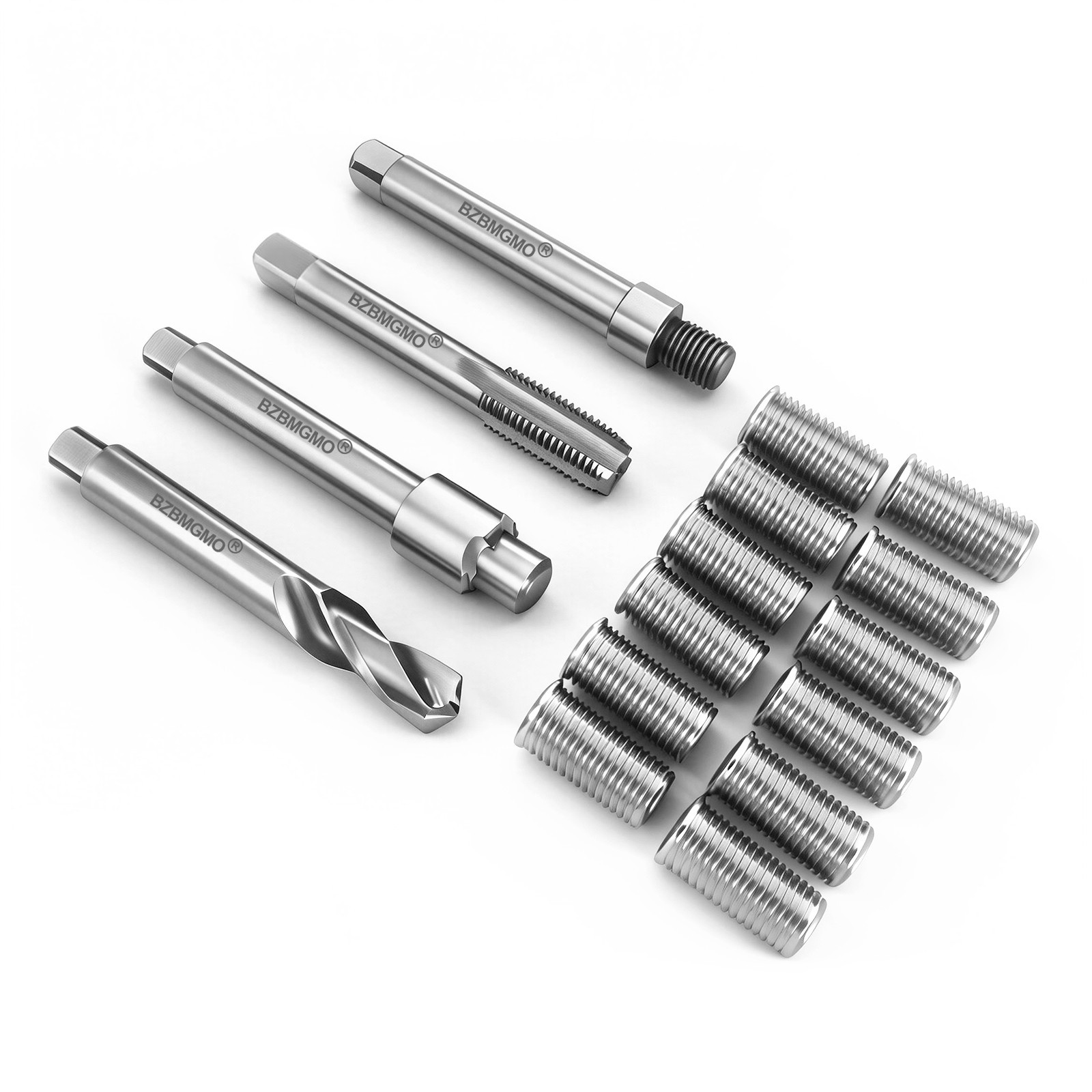 BZBMGMO M11x1.5 Thread Repair Kit, 12 Stainless Inserts(28.2mm), HSS Tools