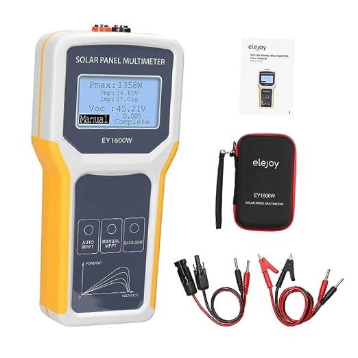 Solar DC/AC Power Meter Solar Panel Tester 1600W Photovoltaic Panel Multimeter