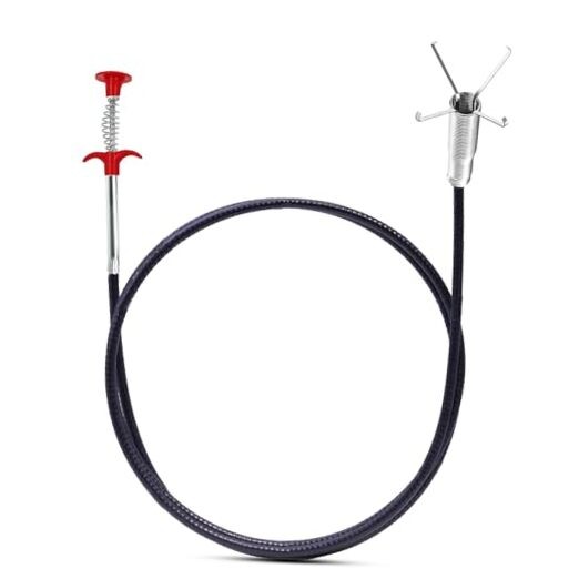 33 Inch Drain Snake Hair Drain Clog Remover, Flexible Grabber Claw Pick Up