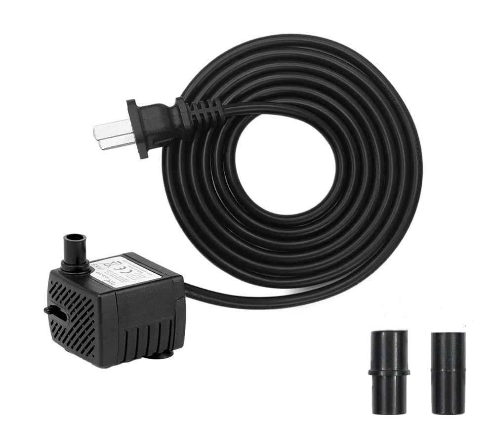 60GPH 2.5W Mini Submersible Water Pump- Ultra-Quiet, Adjustable Flow, Easy to...