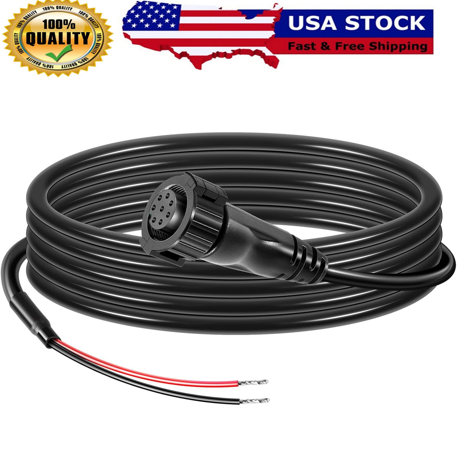 720085-1 Power Cable Replacement for Humminbird Fishfinder PC12 Power Cord, 6 Ft