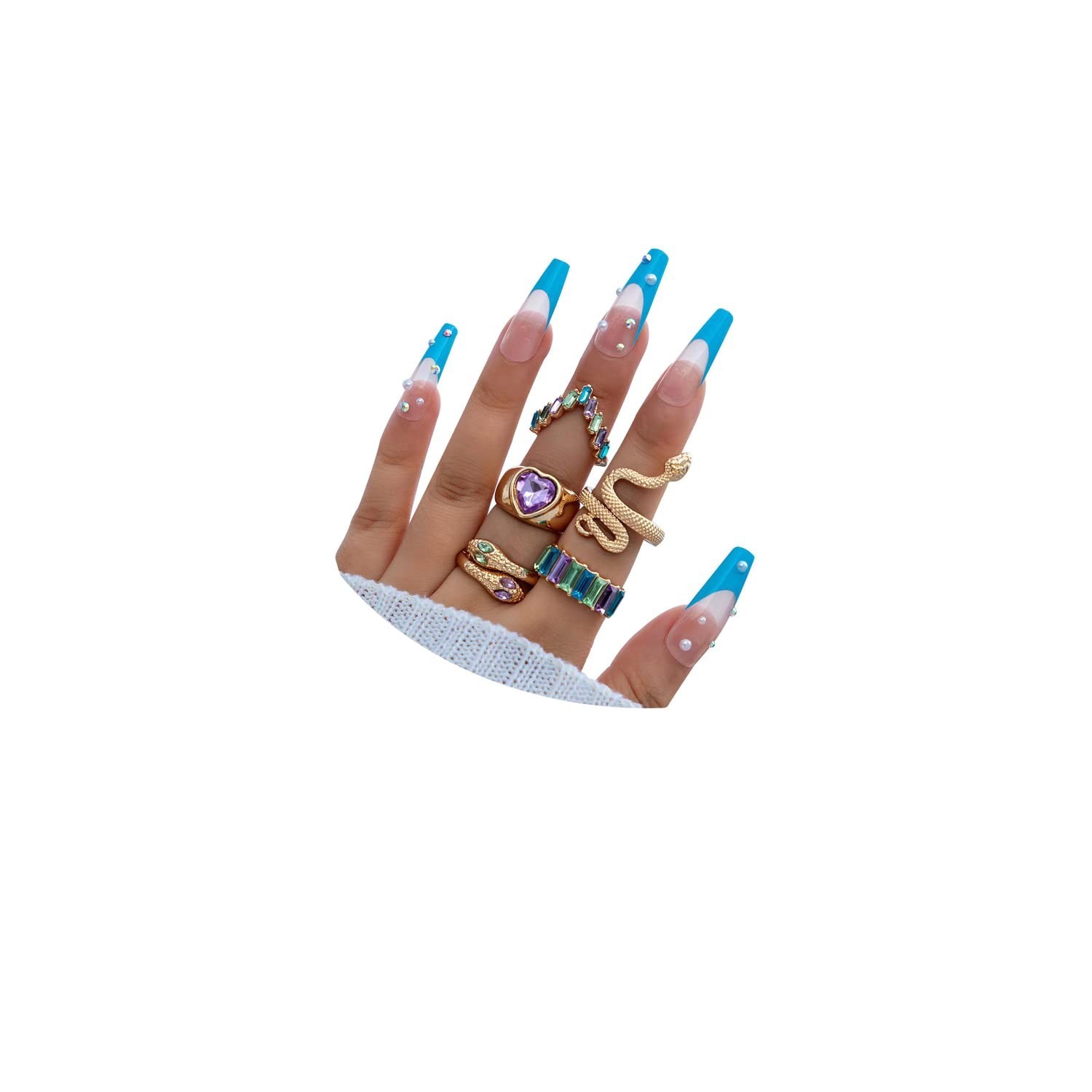 INENIMARTJ Snake Rings for Women,Gold Snake Knuckle Rings Boho Crystal Heart ...