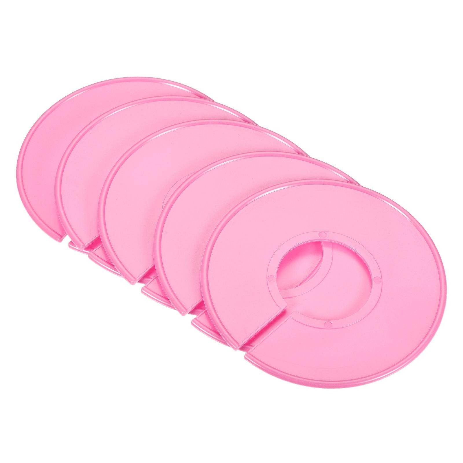 20Pcs Clothes Dividers Blank Round Clothing Wardrobe Size Separators Pink