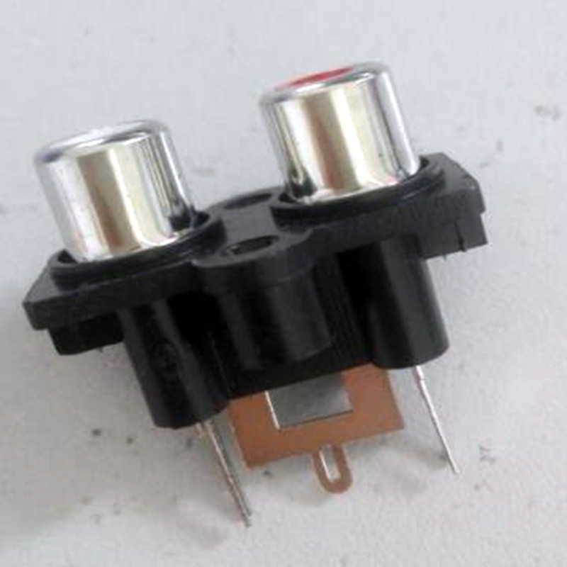 2x Panel QUAD RCA Female Chassis Socket Connector