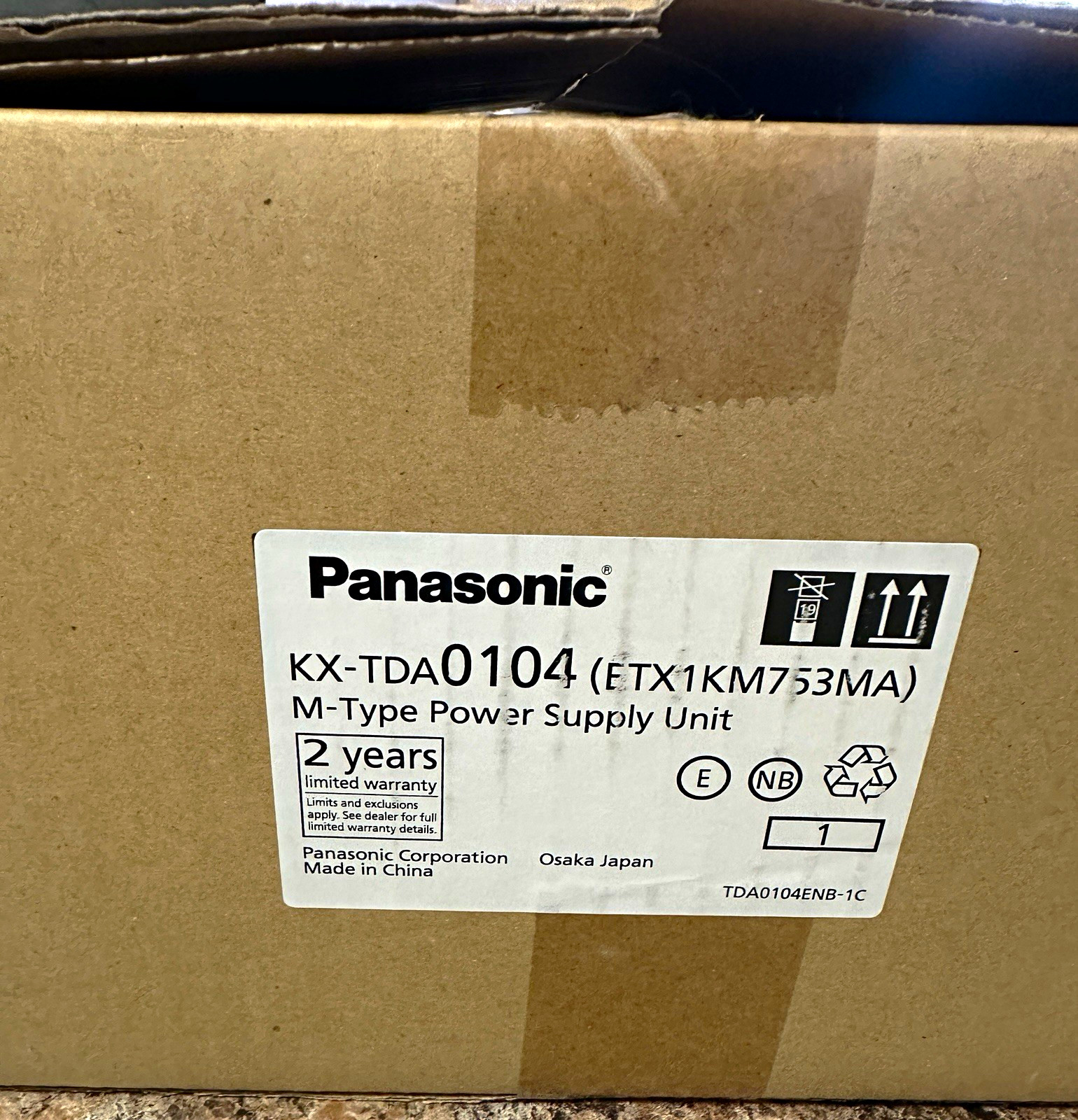 Panasonic KX-TDA0104 M-Type Power Supply Unit for KX-TDA Series System
