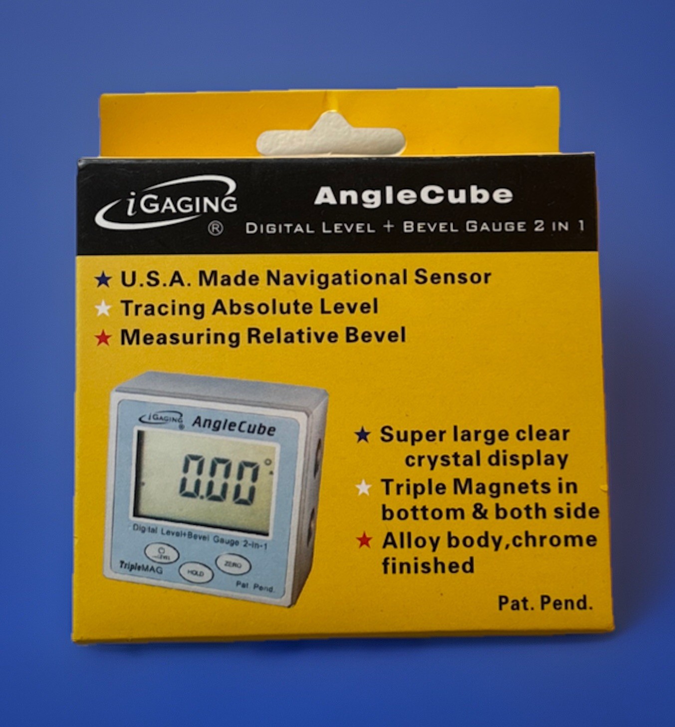 iGaging AngleCube Digital Level and Bevel Gauge magentic