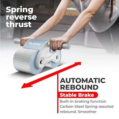 Ab Roller Wheel with Automatic Rebound Home Gym Equipment Core Strength Training