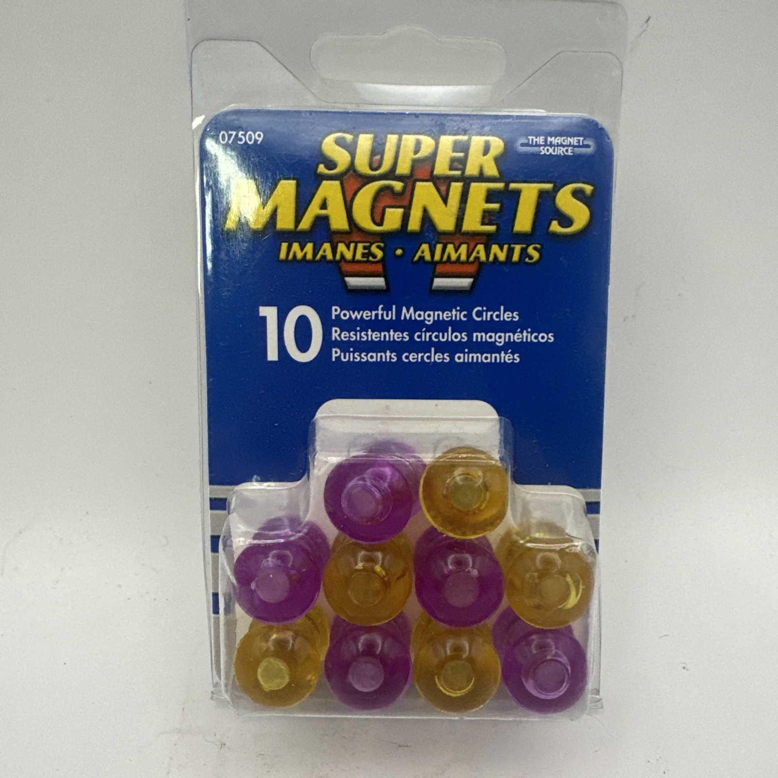 Magnet Source .625 in. L X .5 in. W Assorted Neodymium/Plastic Push Pin Style