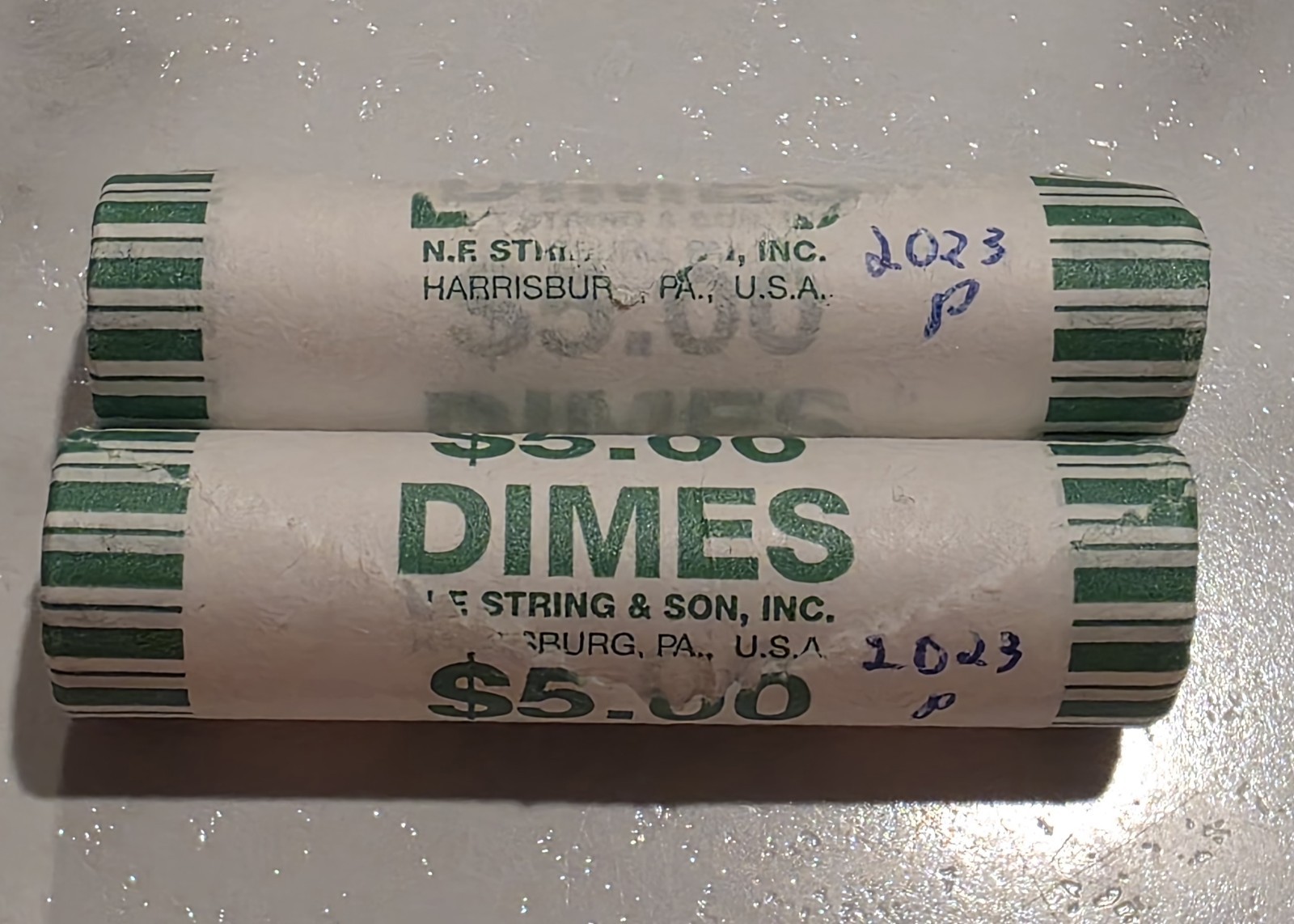 2023-P Roosevelt Dime OBW Roll, NF String & Son, FREE SHIPPING