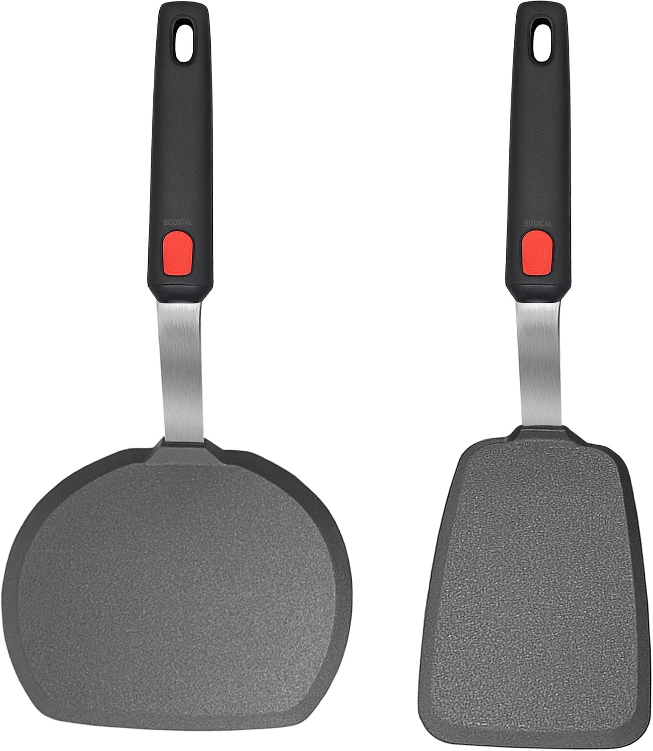 Silicone Pancake Spatula Turner Set of 2, 600°F Heat Resistant Cooking
