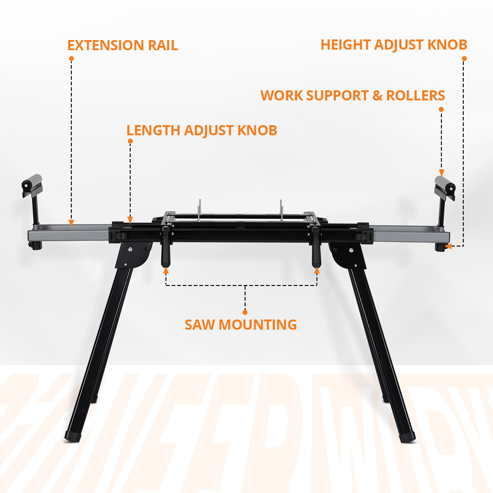 Foldable Compact Folding Miter Saw Stand with Quick Release Mounting Brackets US