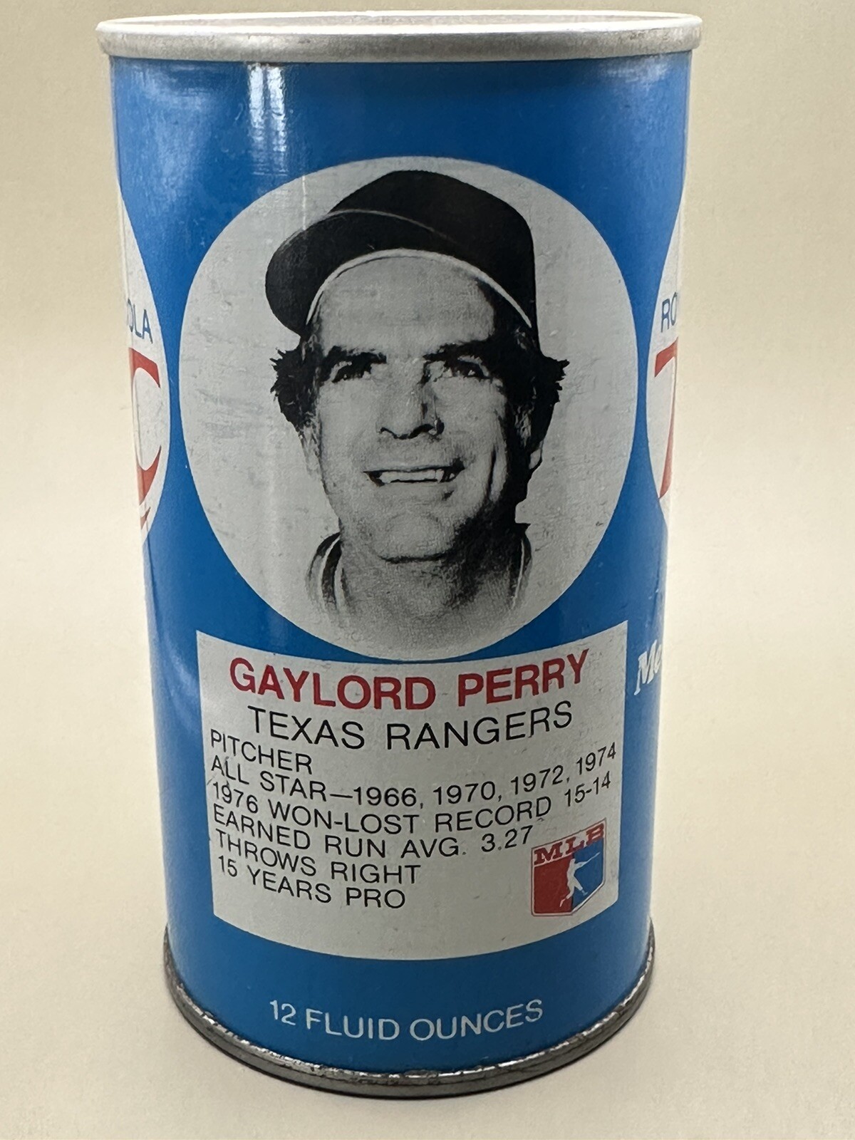 GAYLORD PERRY 1977 RC COLA Opened Can in NM/MT condition - Rangers