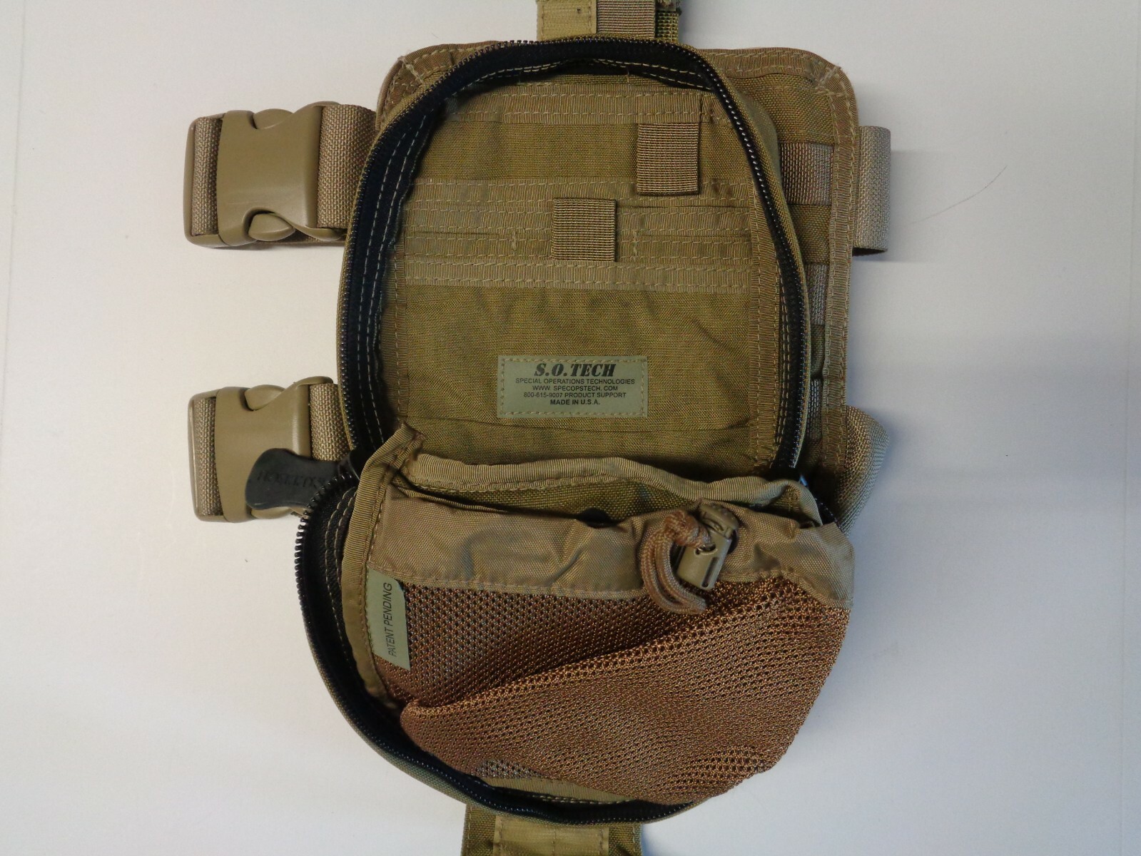 NEW S.O. Tech Individual SOF IFAK Pouch W/ Drop Leg Panel Coyote Brown