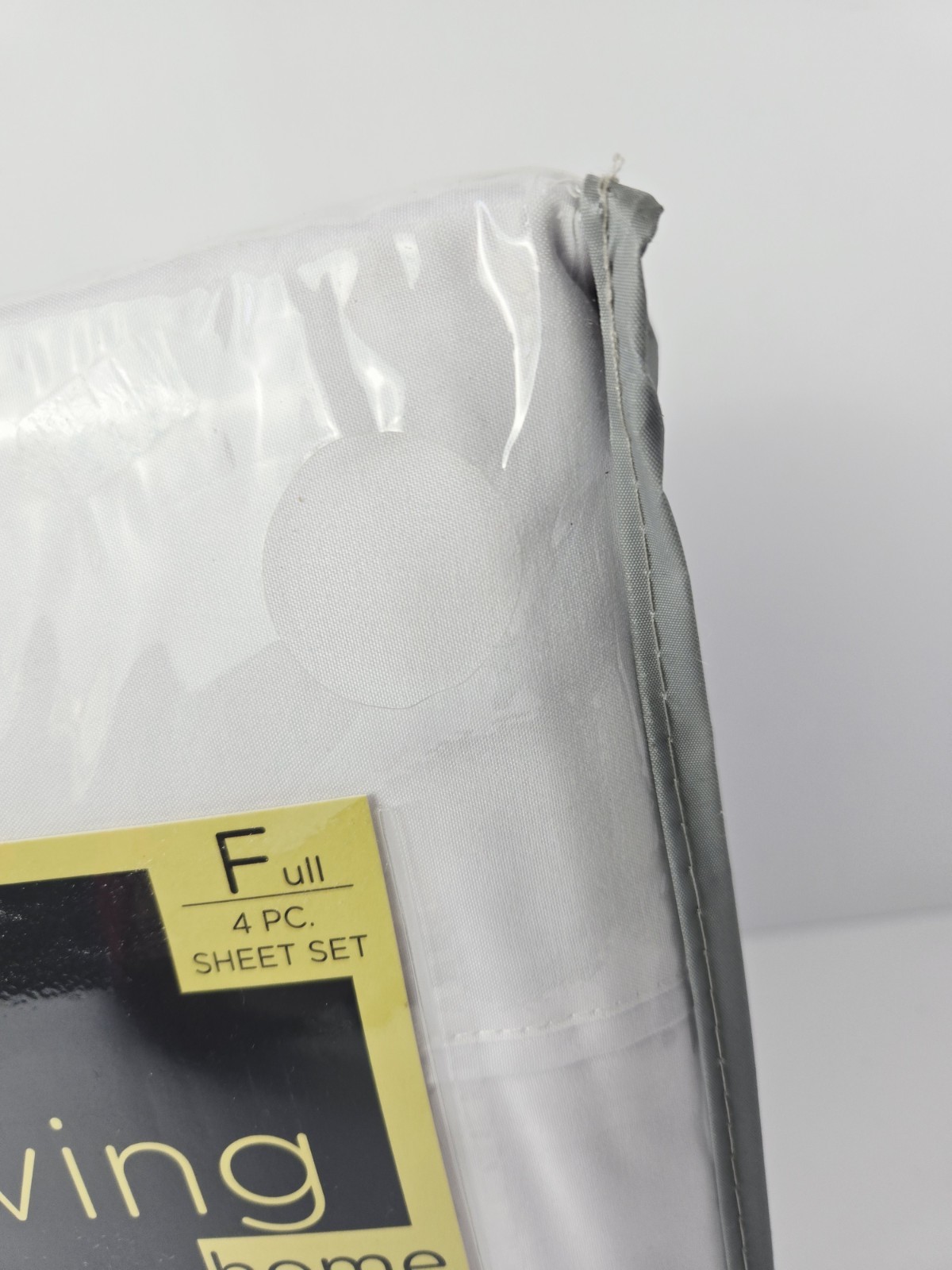 Easy Living Double Brushed Microfiber sheet set white full 4 piece NEW