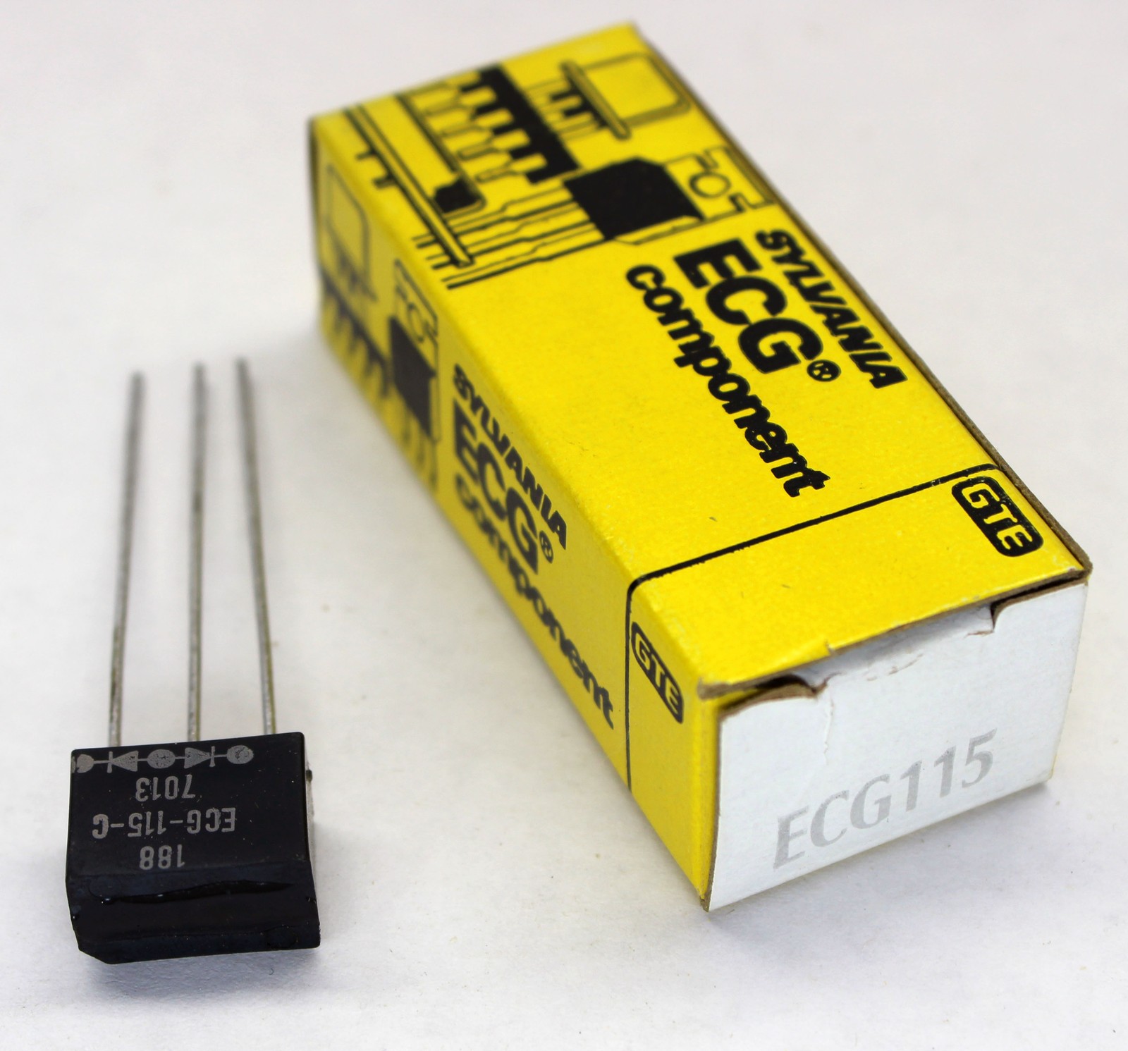 Phillips ECG115 NTE115 Common Anode Dual Diode, TV Horiz