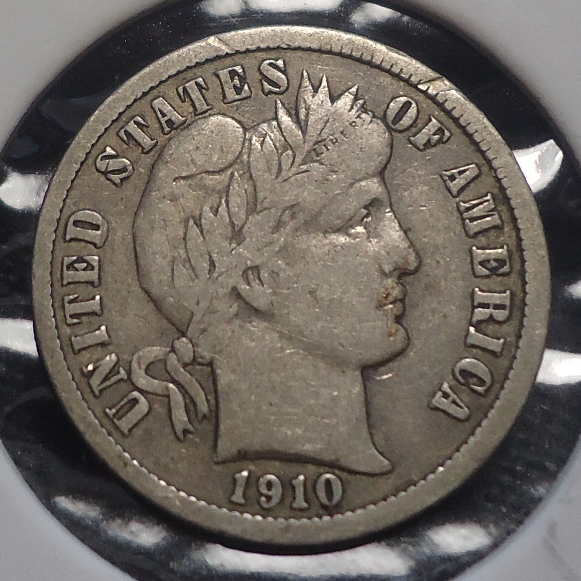 1910 Very Fine VF Philadelphia Barber silver 10C dime INV#D-5 FREE SHIPPING!