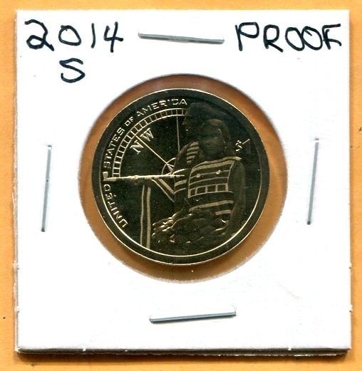Gem 2014-S Proof Native American Dollar - Native Hospitality Reverse - Free Ship