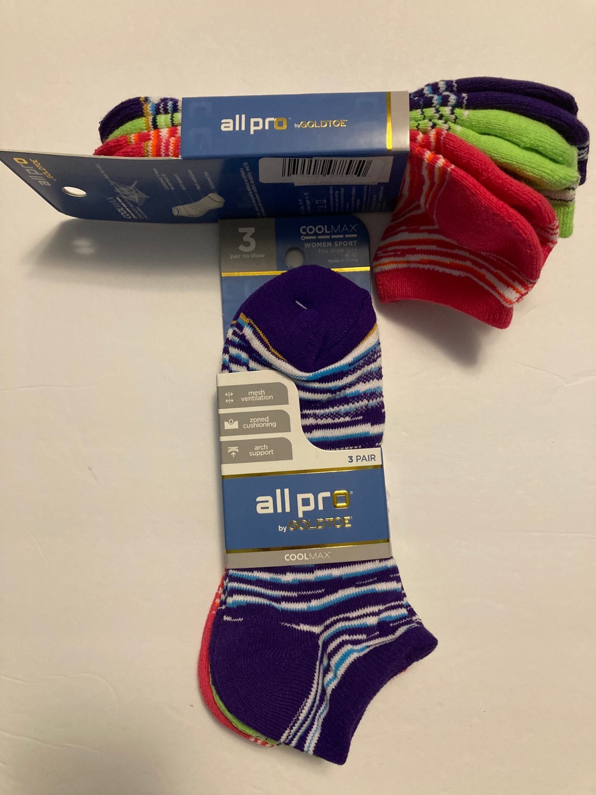 all pro® by GOLDTOE® Women Sport NO SHOWS socks 3 pair