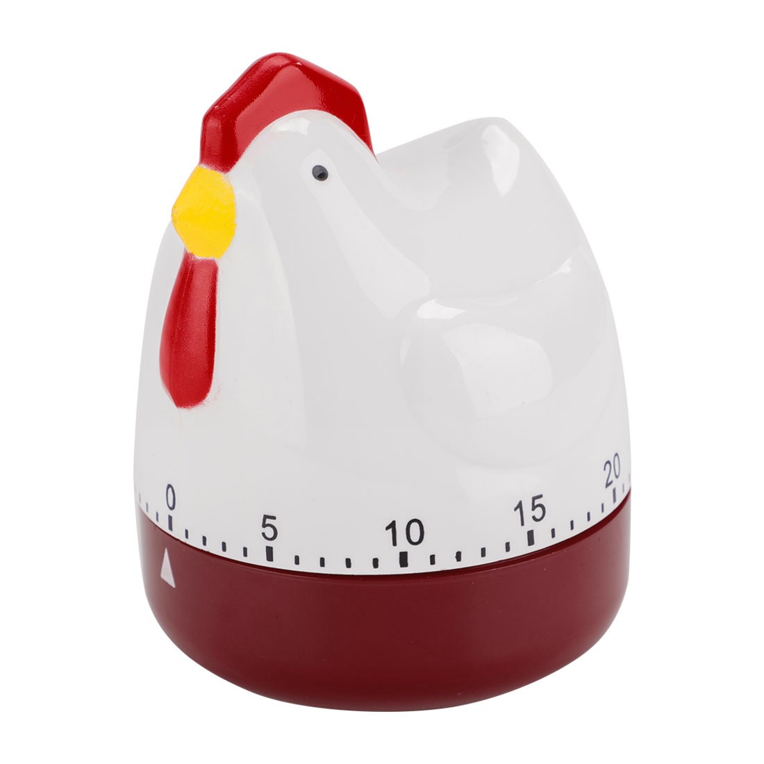 Home Kitchen Cooking Chicken Shaped Mechanical Alarm Timer 60 Seconds,White Red
