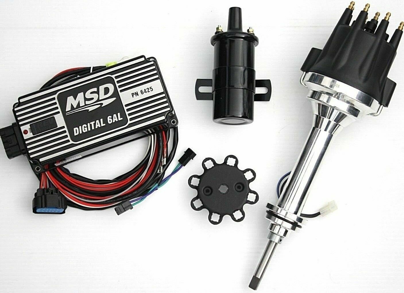 MSD Ignition 6AL Box w/ TSP Pro Billet Distributor Dodge Mopar 318 340 360