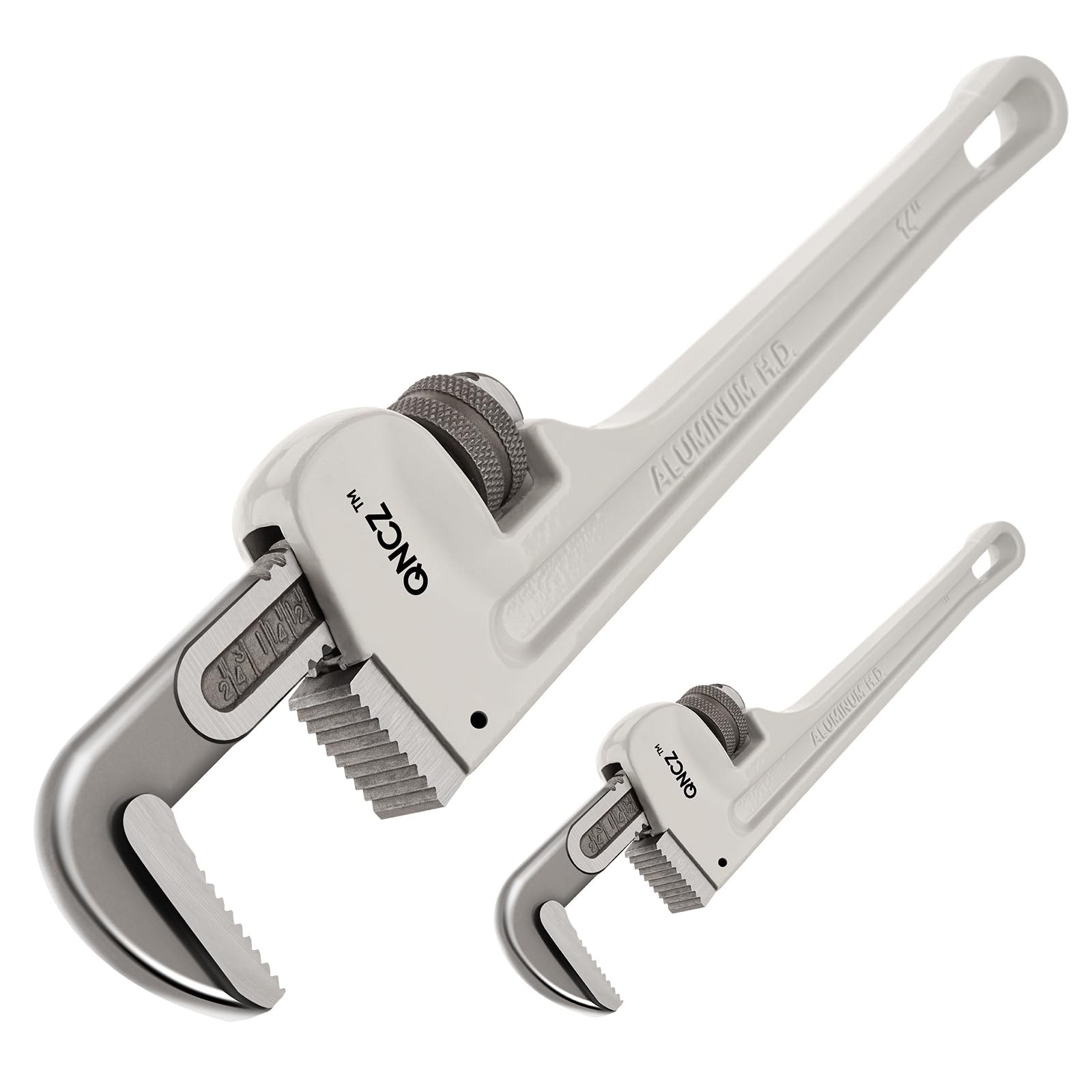2-Piece Pipe Wrench - 8" 14" Heavy Duty Aluminum Pipe Wrench Set, Wrench for ...