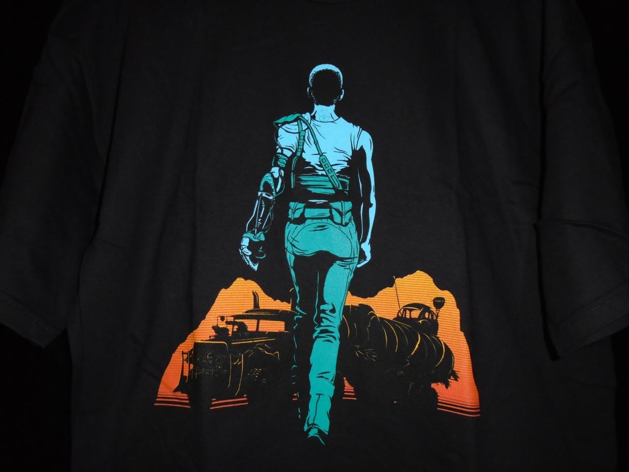 TeeFury Mad Max XLARGE "Furious Road" Fury Road Parody Shirt BLACK