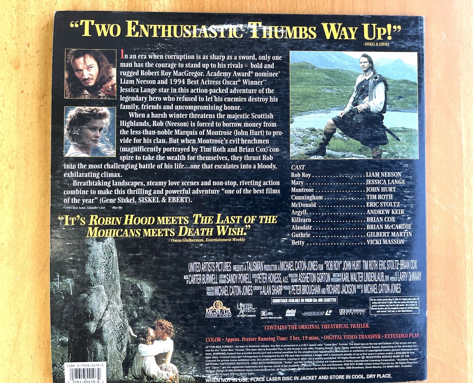 Rob Roy Deluxe Letter-Box Edition (Laserdisc, 1995)