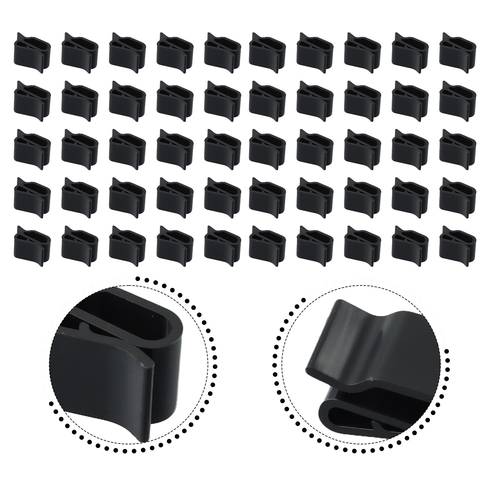 Solar Panel Clip Cable Mount Outdoor Plastic Temperature Resistant 2 Lines