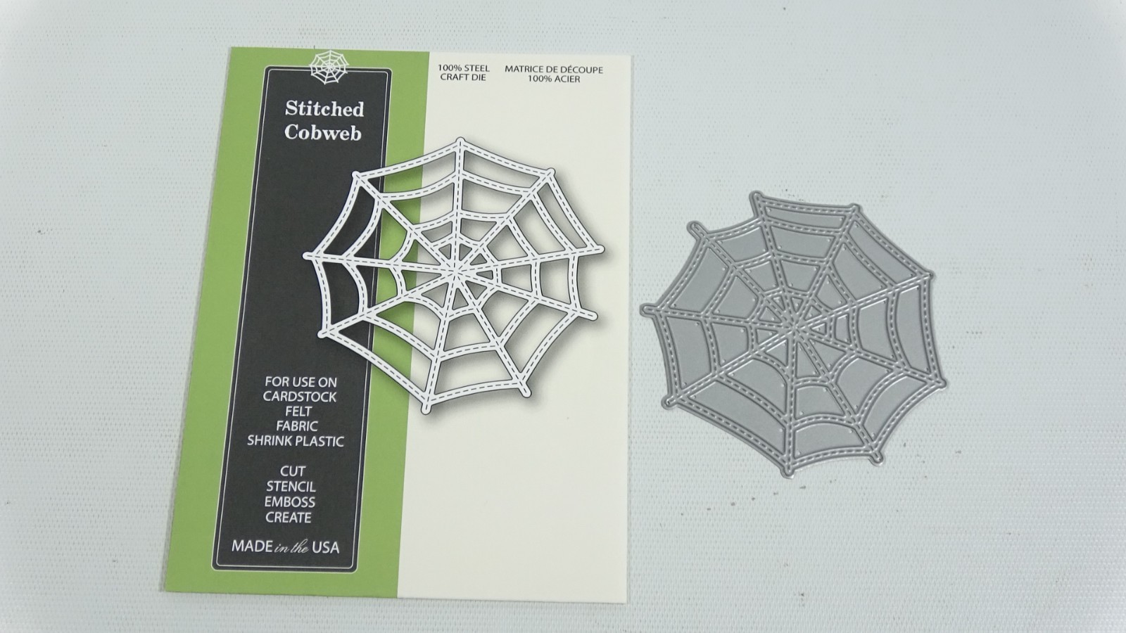 2016 Poppy Stamp Stitched Cobweb Halloween Craft Die Style 1613